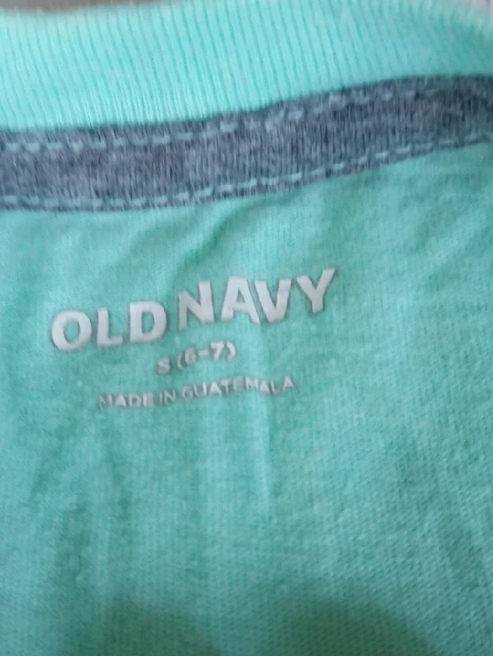Old Navy Kids Seafoam Graphic Tee with Orange Sunset